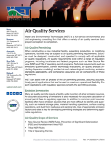 Free, Downloadable Literature Air Quality Services