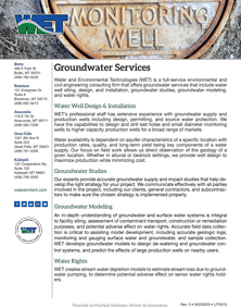 Free, Downloadable Literature Groundwater Services