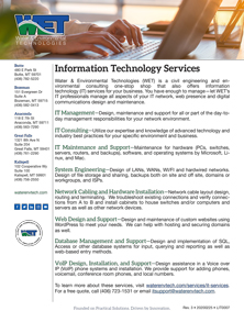 Free, Downloadable Literature Information Technology Services