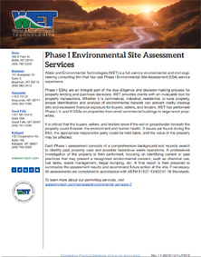 Free, Downloadable Literature - Phase I Environmental Site Assessment Services