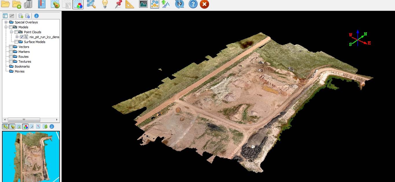 Point cloud data from UAV Sand Pile Volume survey in Wyoming.